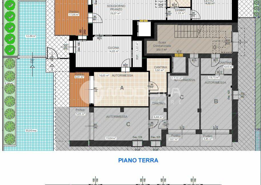 P25 plan 3 appartamento A completa con giardino